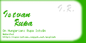 istvan rupa business card