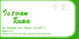 istvan rupa business card